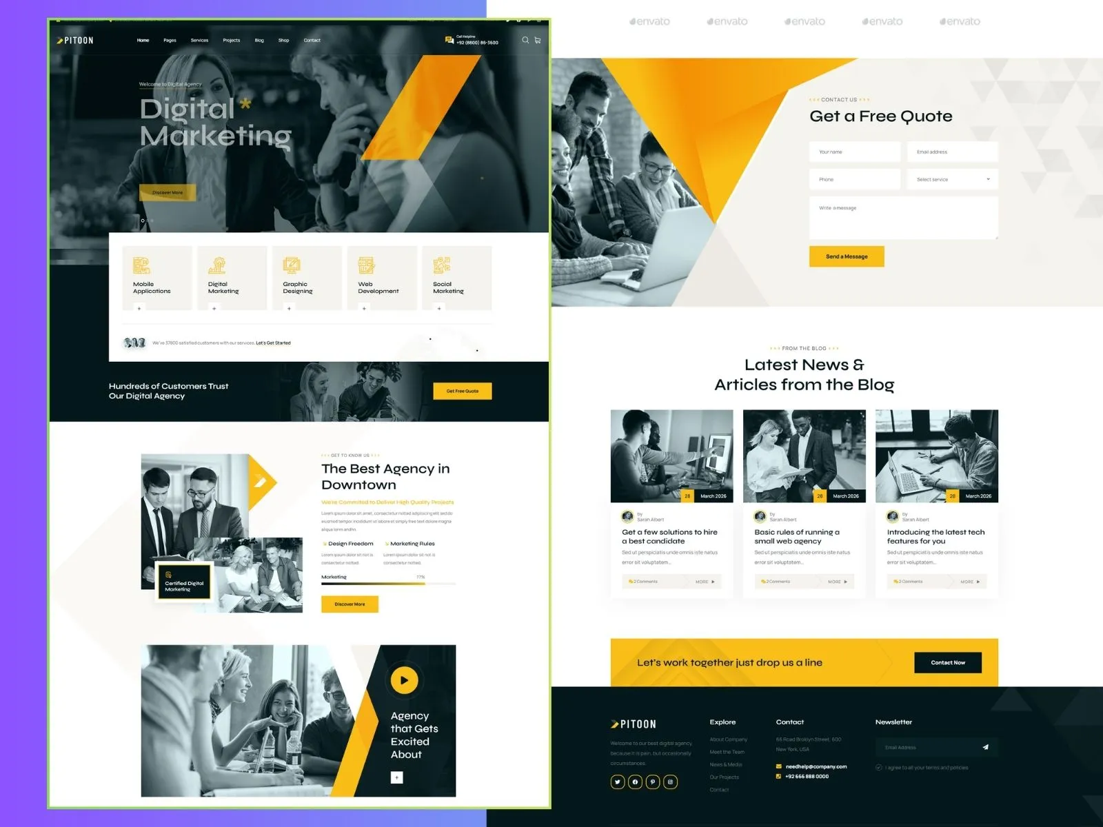 Pitoon Creative Digital Agency Flask Template