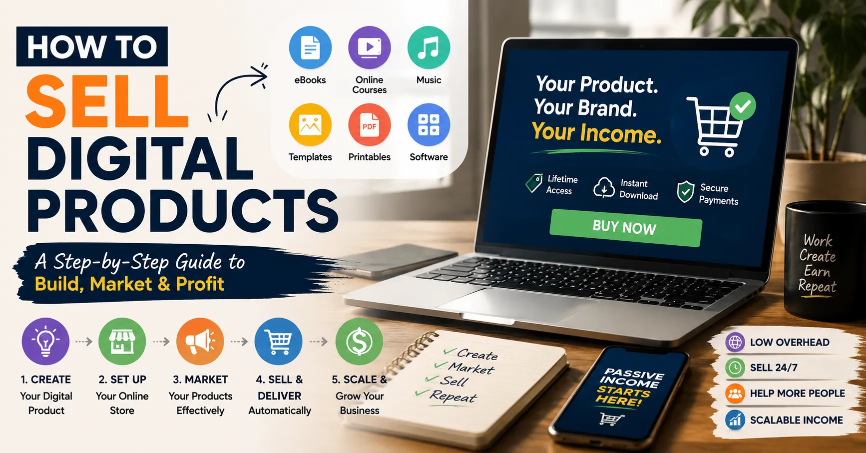 how to sell digital products